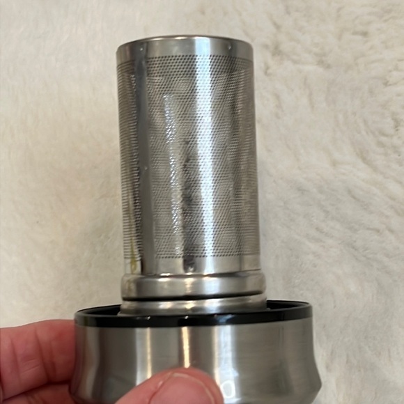 Pure Zen glass tea tumbler 13oz with neoprene sleeve & stainless steel infuser - Picture 8 of 10